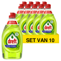 Dreft Aanbieding: Dreft Afwasmiddel Extra Hygiene Lime (10 flessen - 430 ml)  SDR06195