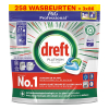 Dreft Aanbieding: Dreft All-in-One Platinum vaatwastabletten Regular (258 vaatwasbeurten)  SDR05191