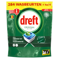 Dreft Aanbieding: Dreft All-in-One Vaatwastabletten Original (4 zakken - 284 vaatwasbeurten)  SDR06274
