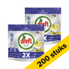 Dreft Aanbieding: Dreft All-in-One vaatwastabletten Lemon (200 vaatwasbeurten)  SDR00332