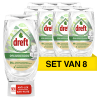 Dreft Aanbieding: Dreft Max Power afwasmiddel Pure & Clean (8 flessen van 370 ml)  SDR06038