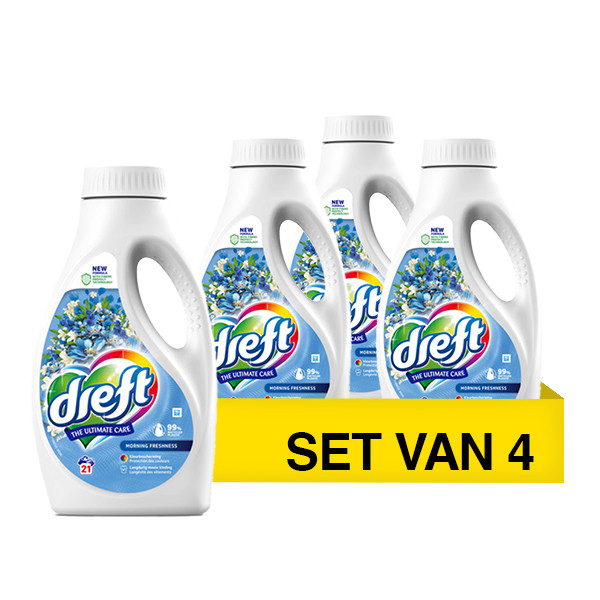 Aanbieding: Dreft Morning Freshness Vloeibaar Wasmiddel | 945 ml | 4 flessen - 84 wasbeurten SDR08716 - 1