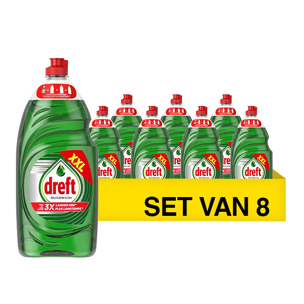Aanbieding: Dreft Platinum Quickwash Afwasmiddel Original (8 flessen à 1050 ml) SDR00569 - 1
