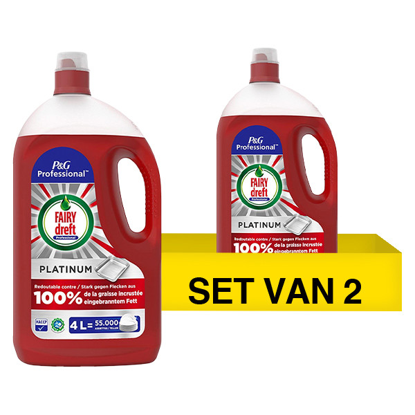Aanbieding: Dreft Professional Afwasmiddel Platinum (2 flessen - 4 liter) SDR06223 - 1