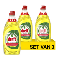 Aanbieding: Dreft Quickwash Afwasmiddel Lemon (3 flessen - 520 ml) SDR09353