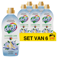 Aanbieding: Dreft Wasverzachter ultimate care blue dream 1 liter (6 flessen - 240 wasbeurten) SDR06178
