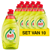 Dreft Aanbieding: Dreft afwasmiddel Extra Hygiene Lime & Lemongrass (10 flessen van 440 ml)  SDR06030
