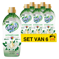 Dreft Aanbieding: Dreft wasverzachter Eco Ultimate Care White Flower 950 ml (6 flessen - 228 wasbeurten)  SDR05147