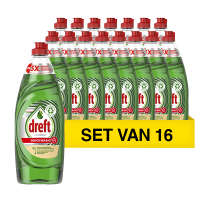 Dreft Aanbieding : Dreft Platinum Quickwash Afwasmiddel Original (16 flessen - 625 ml)  SDR06372