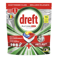 Dreft All-in-One Platinum Plus Anti-Matt Vaatwastabletten Lemon (19 vaatwasbeurten) SDR07392