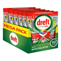 Dreft All-in-One Platinum Plus Vaatwastabletten Anti-Matt Lemon Voordeelverpakking (114 vaatwasbeurten) SDR07393