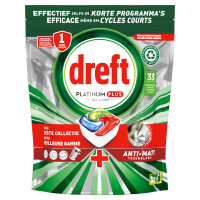 Dreft All-in-One Platinum Plus Vaatwastabletten Regular (33 vaatwasbeurten) SDR06263