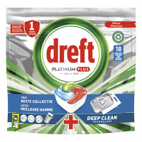 Dreft All-in-One Platinum Plus vaatwastabletten Deep Clean (18 vaatwasbeurten)  SDR05235