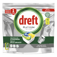 Dreft All-in-One Platinum vaatwastabletten Citroen (15 vaatwasbeurten)  SDR06131