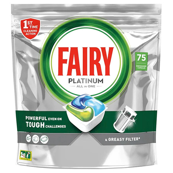 Dreft Fairy All-in-One Platinum vaatwastabletten regular (75 vaatwasbeurten)  SDR06230 - 1