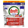 Aanbieding: Dreft Professional All-in-One Platinum+ Vaatwastabletten Regular (4 zakken - 236 vaatwasbeurten)