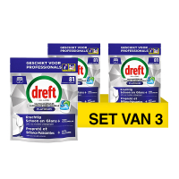 Aanbieding: Dreft Professional All-in-One Platinum Vaatwastabletten (3 zakken - 243 vaatwasbeurten) SDR08730