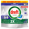 Aanbieding: Dreft Professional Original All-In-One Vaatwastabletten Regular (2 zakken - 280 vaatwasbeurten)
