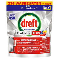 Dreft Professional Aanbieding  Dreft Professional Platinum Plus Lemon (4 zakken - 236 vaatwasbeurten)  SDR06227