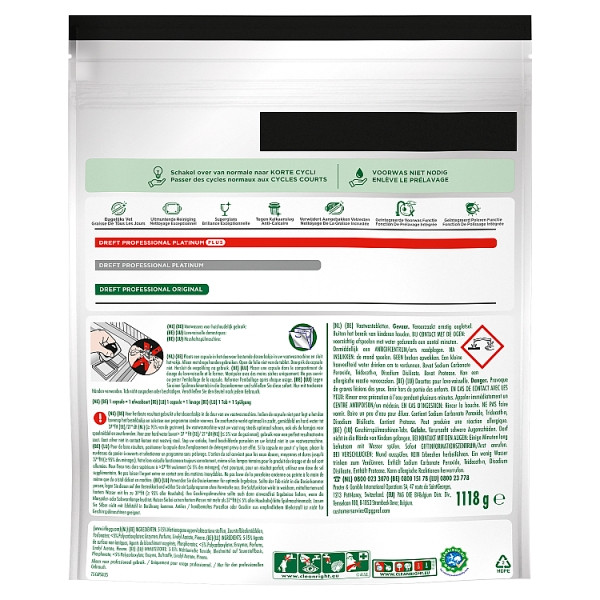 Dreft Professional All-In-One Platinum Vaatwastabletten Regular (75 vaatwasbeurten) SDR06141 - 2