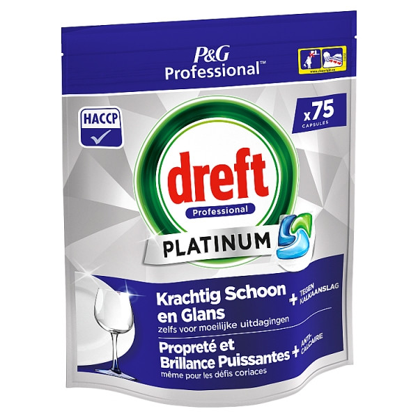 Dreft Professional All-In-One Platinum Vaatwastabletten Regular (75 vaatwasbeurten) SDR06141 - 4