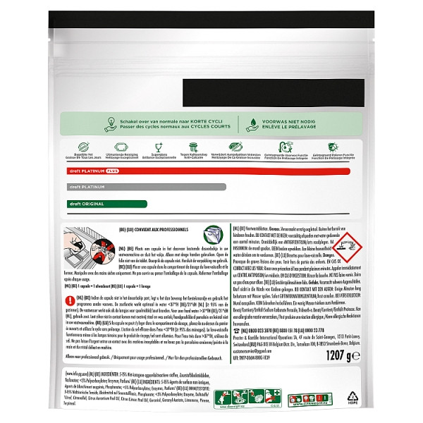 Dreft Professional All-in-One Platinum Vaatwastabletten Regular (81 vaatwasbeurten) SDR08729 - 2