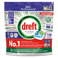 Dreft Professional All-in-One Platinum vaatwastabletten Regular (115 vaatwasbeurten)  SDR06319