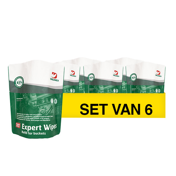 Aanbieding: Dreumex Expert Wipes | Handreinigingsdoekjes Navulverpakking (6 verpakkingen - 780 stuks) SDR07391 - 1