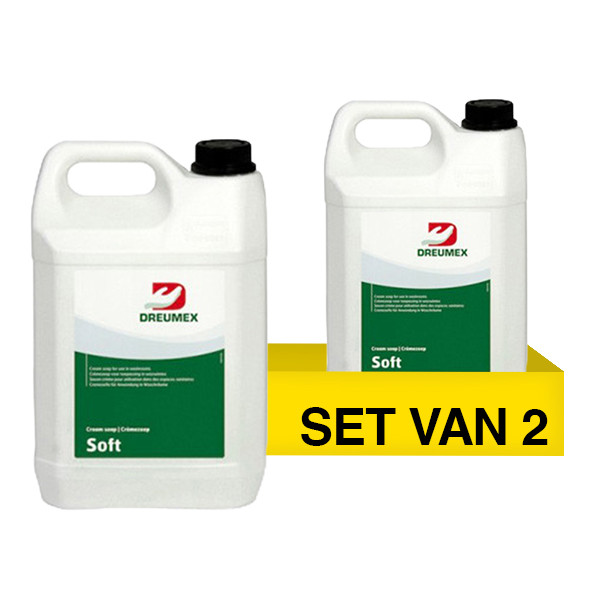 Aanbieding: Dreumex Soft Mild schuimende crèmezeep (2 stuks à 5 liter) SDR07553 - 1