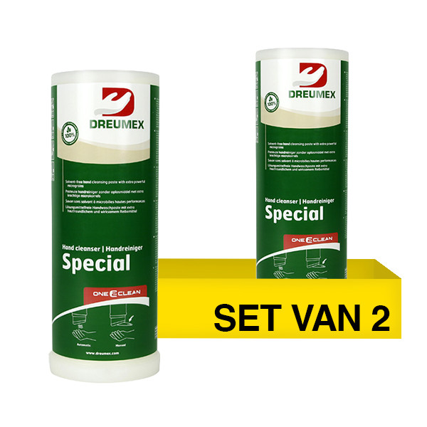 Aanbieding: Dreumex Special handreiniger One2Clean vulling voor dispenser (2 stuks à 2,8 kg) SDR07556 - 1