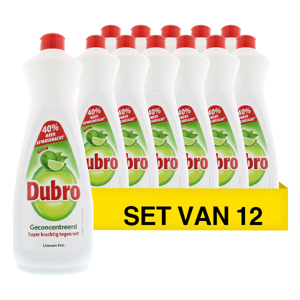 Dubro Aanbieding: Dubro Afwasmiddel Limoen Fris (12 flessen - 900 ml)  SDU00126 - 1