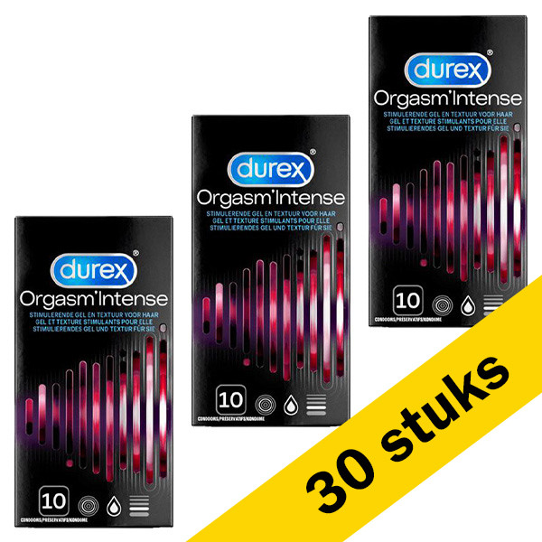 Durex Aanbieding: 3x Durex Orgasm Intense condooms (10 stuks)  SDU00121 - 1