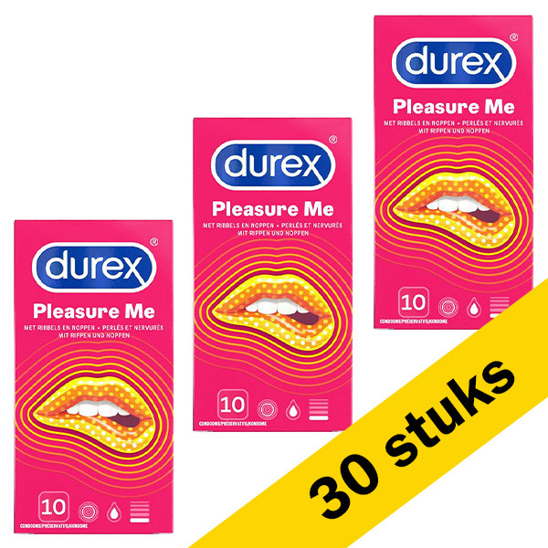 Durex Aanbieding: 3x Durex Pleasure Me condooms (10 stuks)  SDU00120 - 1