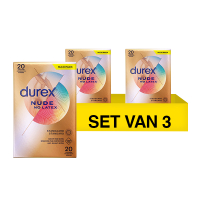 Durex Aanbieding: Durex Nude Latex Free condooms (3 verpakkingen - 20 stuks)  SDU00160