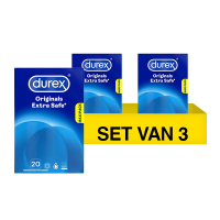 Durex Aanbieding: Durex Originals Extra Safe condooms (3 verpakkingen - 20 stuks)  SDU00138