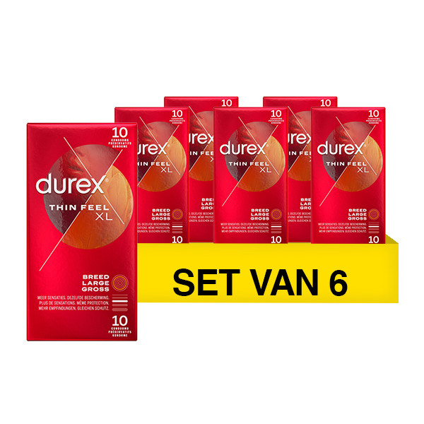 Durex Aanbieding: Durex Thin Feel XL condooms (6 verpakkingen - 10 stuks)  SDU00150 - 1