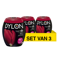 Aanbieding: Dylon Pod Tulip Red Textielverf (3 stuks à 350 g) SDY04063