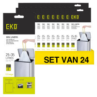EKO Aanbieding: 24x EKO vuilniszakken met trekband type E 25-35 liter (12 zakken)  SEK00170