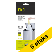 EKO Aanbieding: 6x EKO vuilniszakken met trekband type D 18-21 liter (20 zakken)  SEK00157