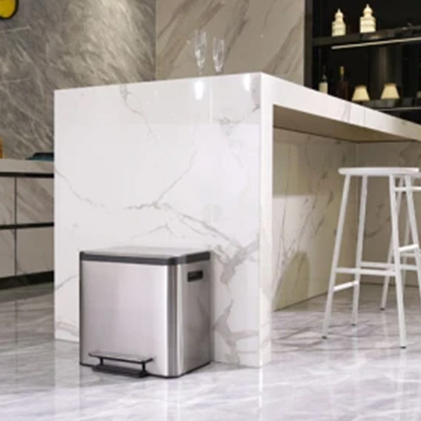 EKO EcoCasa duo pedaalemmer (2 x 15 liter, mat RVS) SEK00070 - 10