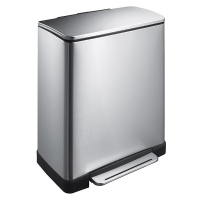 EKO EcoCasa duo pedaalemmer (2 x 15 liter, mat RVS)  SEK00070