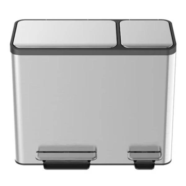 EKO EcoCasa duo pedaalemmer (30 + 15 liter, mat RVS) SEK00071 - 9