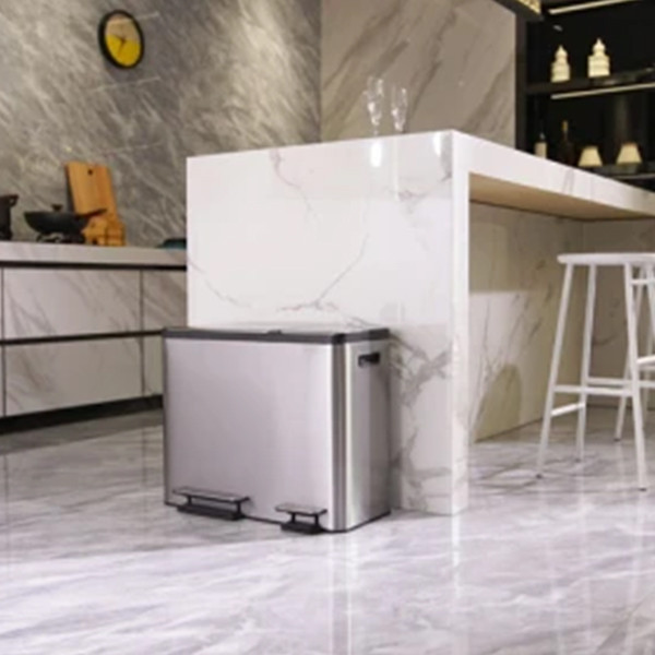 EKO EcoCasa duo pedaalemmer (30 + 15 liter, mat RVS) SEK00071 - 10
