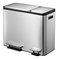 EKO EcoCasa duo pedaalemmer (30 + 15 liter, mat RVS)  SEK00071
