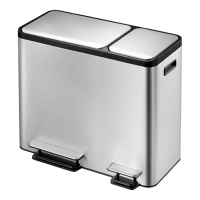 EKO EcoCasa duo pedaalemmer (30 + 15 liter, mat RVS) SEK00071