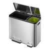 EKO EcoCasa duo pedaalemmer (30 + 15 liter, mat RVS) SEK00071 - 3