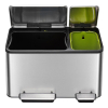 EKO EcoCasa duo pedaalemmer (30 + 15 liter, mat RVS) SEK00071 - 6