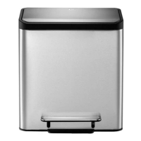 EKO EcoCasa pedaalemmer (30 liter, mat RVS) SEK00069
