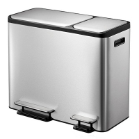 EKO EcoCasa trio pedaalemmer (3 x 15 liter, mat RVS)  SEK00072