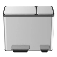 EKO EcoCasa trio pedaalemmer (3 x 15 liter, mat RVS) SEK00072